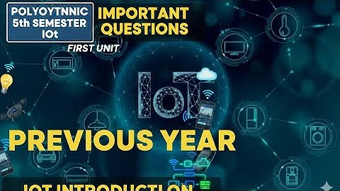 Internet of Things (IoT) Most Important Questions | Polytechnic 5th Sem Exam