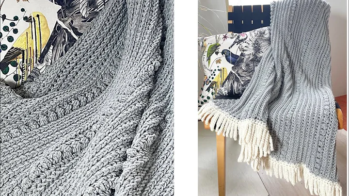 Learn to Crochet a Modern Textured Blanket with Crocheted Fringe