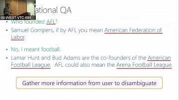 CONVERSATIONAL QUESTION ANSWERING
