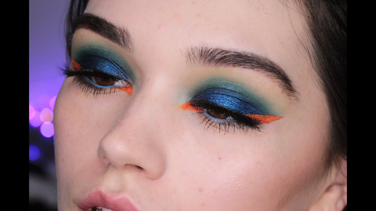 Blue Green And Orange Makeup Tutorial YouTube