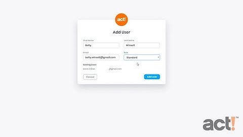 Act! Training Video - Adding Users