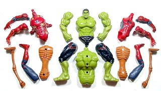 Avengers Toys Assemble Spider-Man, Hulk Smash, Iron Man And Siren Head ~ Avengers