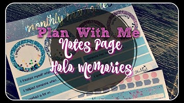 PWM (Plan With Me) Note Page April 2018 "Holo Memories"