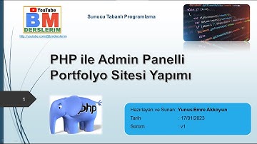 23 - PHP ile Admin Panelli Portfolyo Sitesi Yapımı