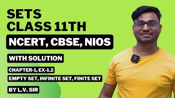 SETS | chapter-1 exercise 1.2 class 11th maths | CBSE | NIOS | empty set | infinite set | finite set
