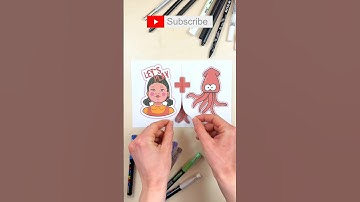 Paper Craft Transformation of Doll & Octopus 🐙 by Creepy Squid Game #squidgame #transformation #diy