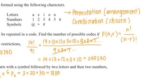 Permutations | IGCSE ADDMATH (0606) PAST PAPER QUESTIONS