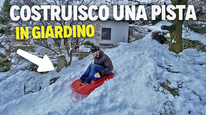 COSTRUISCO UNA PISTA DA SCI (BOB) IN GIARDINO
