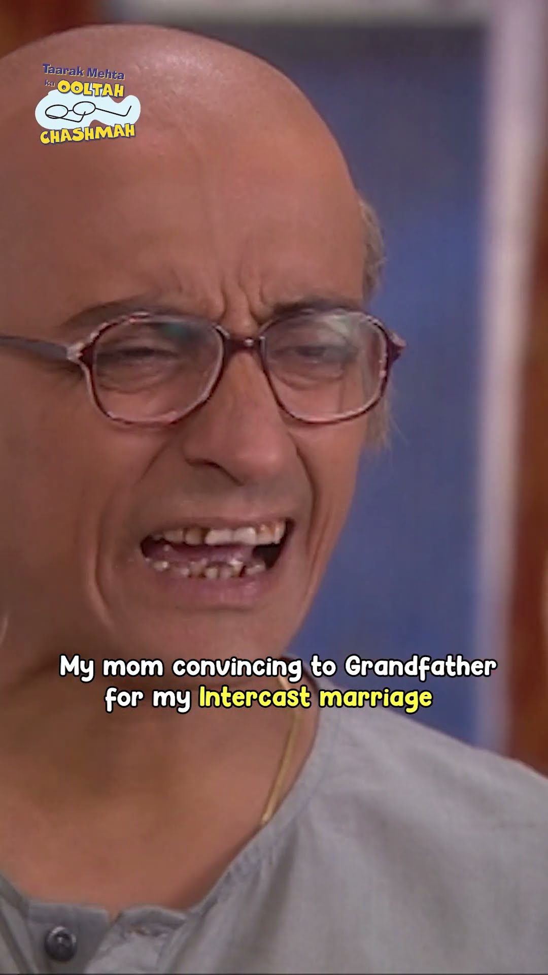 My mom convincing to Grandfather for my Intercast marriage! #tmkoc #reels #shorts #trending #holi
