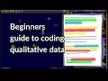 Beginners guide to coding qualitative data