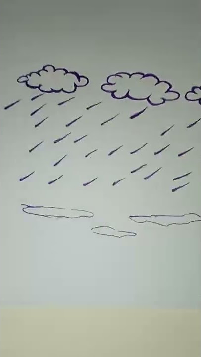 ❣️🖊Raining Clouds Drawing 🌧|#simpledrawing #shorts #pendrawing #art