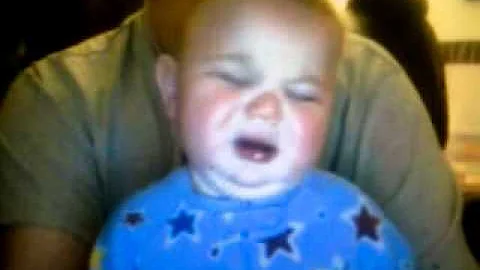 Baby passes out