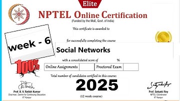 Social Networks Week - 6 Assignment Answers ||  NPTEL 2025