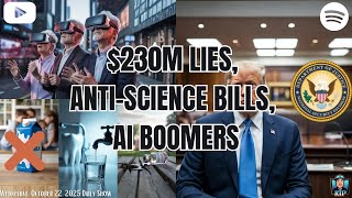 $230M Lies, Anti-Science Laws, AI Boomers - October 22, 2025