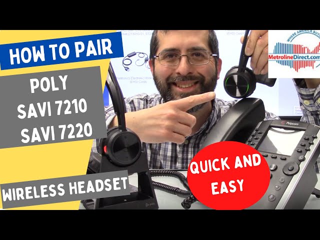 How to pair Office or wireless - a 7210 7220 (Plantronics) YouTube headset base a Savi Savi Poly to