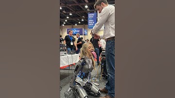 Guy Tries Out the Newest Girlfriend Robot at the Expo