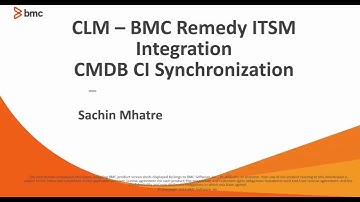 CLM: Enabling CMDB CI Synchronization with a BMC Remedy ITSM Integration