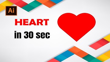 FASTER way to Create A Heart Shape in Illustrator  Adobe Illustrator Tutorial