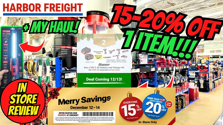 Harbor Freight  ITC Save 20% OFF Deal Dec. 12-14th Day 2 of Christmas Sale
