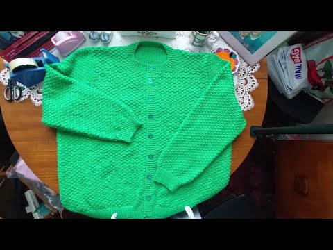 #89+8 final part of 54in Cardigan Knit Along, Sheila's Just Knitting