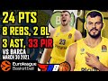 ANTE ZIZIC 24 points 8 rebs 3 asts 33 PIR | Maccabi Tel Aviv 99 - 94 Barcelona | 30.03.2021