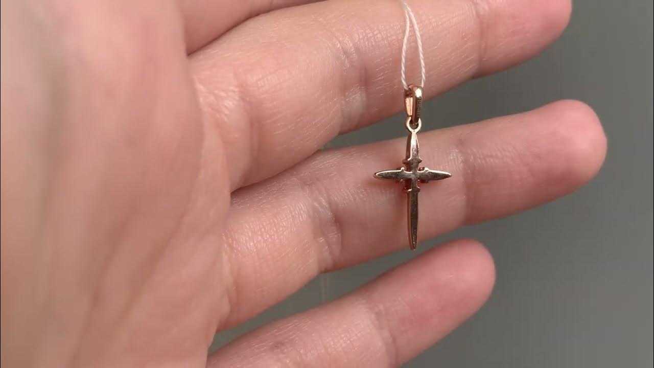 Золотий хрестик з діамантами 3Х204Д, огляд від Ювелір Капітал ...