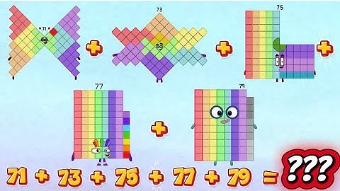 FIVE ODD NUMBERBLOCKS ADDITION | TOTAL SUM OF 5 BIG ODD NUMBERS | hello george