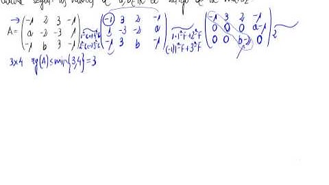Rango de una matriz (parámetros)