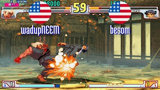 FT3 @sfiii3nr1: wadupNEEM (US) vs besom (US) [SF III 3rd Strike sfiii sf3 Fightcade] Aug 13