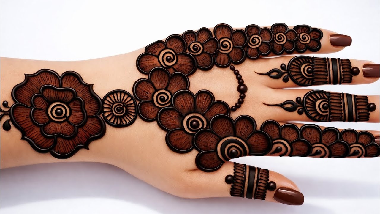 Easy quick Mehndi Designs For Back Hand ll Easy Arabic Mehndi Design For Front Hand|| stylish Mehndi