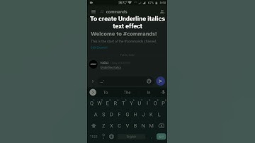 How to create Underline italics text effect in Discord