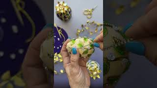Easy DIY 3 Hour Push Pin Easter Egg Ornament Project - Faberge Inspired