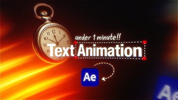 Create EPIC Text Animation In After Effects (Under 1 Minutes) | Motion Graphics Tutorial