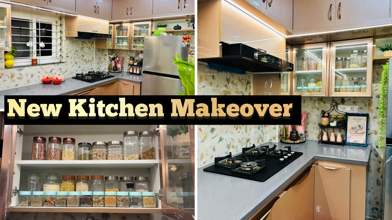 New Modular Kitchen Styling and Organisation|Kitchen Countertop Decoration|Kitchen Makeover Ideas
