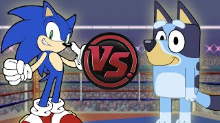 SONIC vs BLUEY! (Bluey vs Sonic the Hedgehog Cartoon Rap Battle) | CARTOON RAP ATTACK