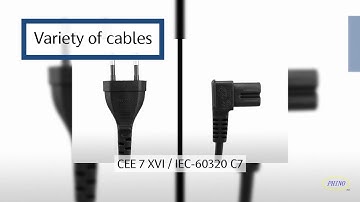 CEE 7/16 Plug To IEC 60320 C7 Right Angle Connector, 2-Pin AC Power Cord