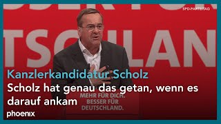 SPD-Parteitag: Aussprache zur Scholz-Kanzlerkandidatur von Verteidigungsminister Boris Pistorius