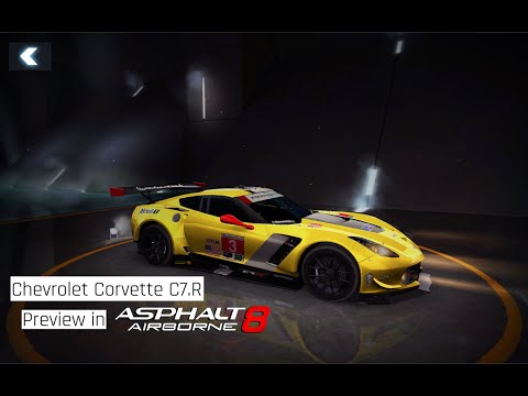 Видео: Asphalt 8 - Chevrolet Corvette C7.R Preview
