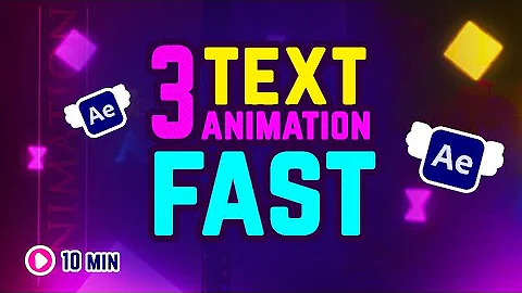 3 Fast Text Animations You Need To Know (After Effects Tutorial)