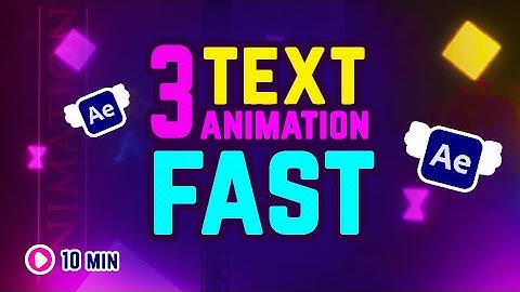 3 Fast Text Animations You Need To Know (After Effects Tutorial)