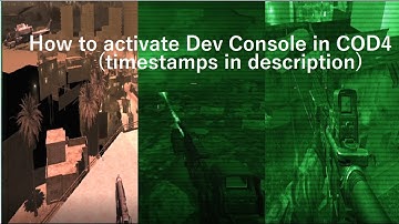 COD4 - How to activate developer console