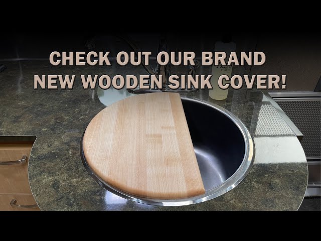 Airstream Bambi Sink Cover, Wood, For One Bowl of 27' x 16' Double Sinks