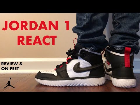 air jordan 1 high react on feet