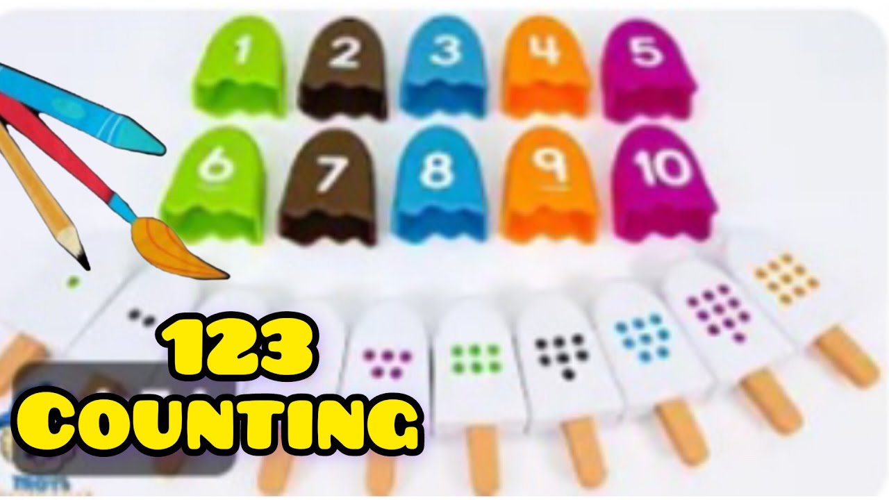 ️ 123 Counting | Learning how to write numbers| Numbers 123, icecreem ...