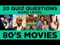 80's Movies Quiz | 80's Movies Trivia | Film Quiz | Movie Trivia | Hard Level