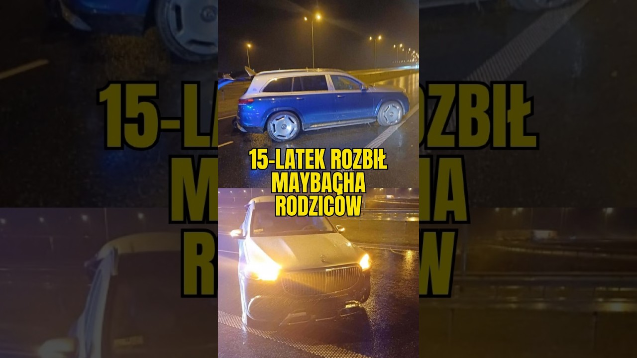 👦🏎️ 15-latek rozbił Maybacha rodziców za ponad 1,5 mln zł na S11 😳