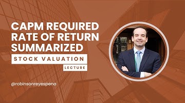 CAPM Required Rate of Return Calculations Summarized