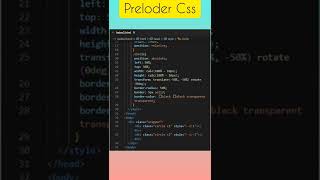 Preloader css animation in simple steps | Css loading animation