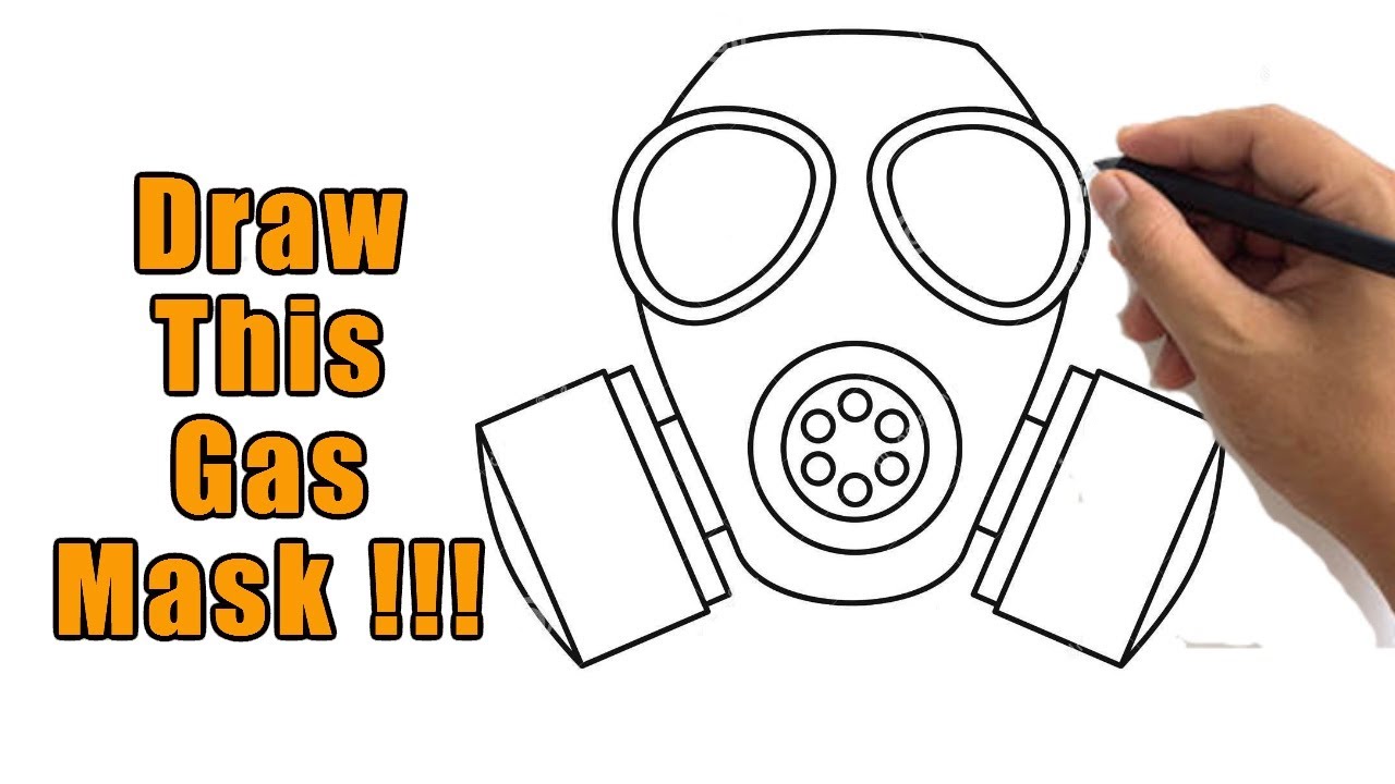 Transparent Gas Mask Png  Gas Mask Drawing Easy Png Download   Transparent Png Image  PNGitem