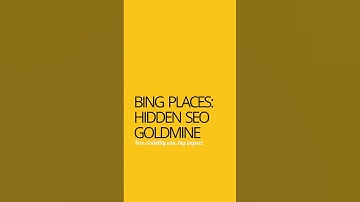 Bing Places: Hidden SEO Goldmine #localseo #bing